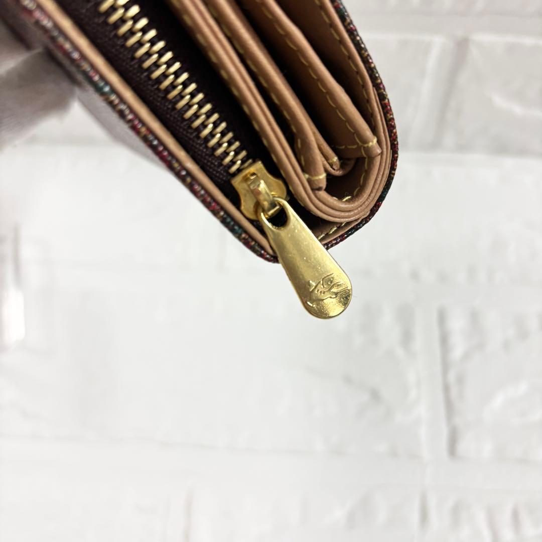 極美品✨️ETRO 二つ折り財布 ペイズリー柄 レザー コンパクトウォレット