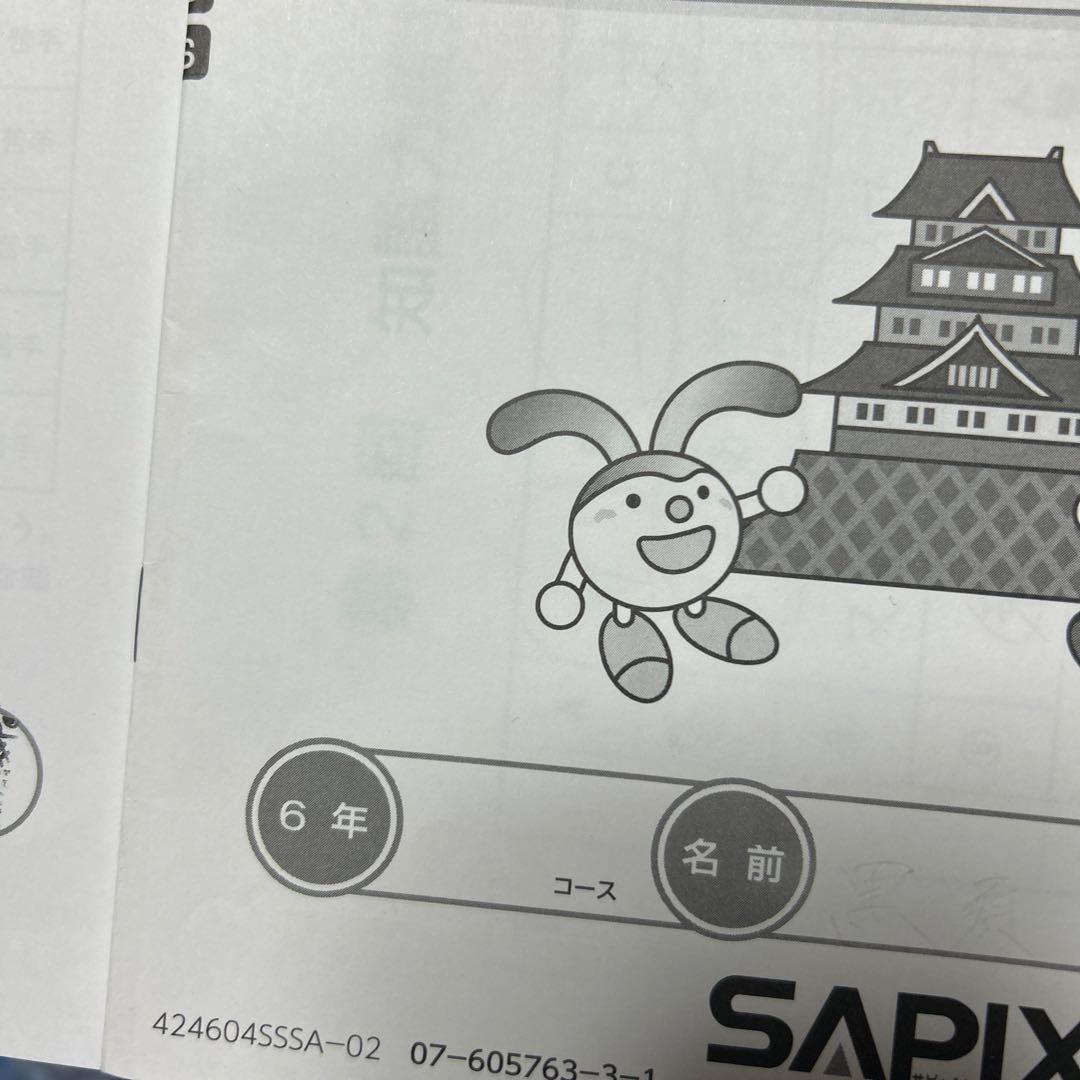 ㉔最新版2024年版　サピックス　Sunday SapiX 6年 社会　単科講座