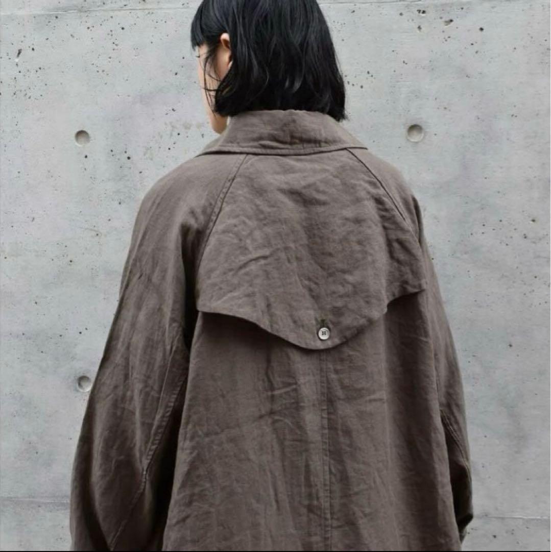 TISSU ティシュ リネンハイデンシティエフォートレストレンチコート　モカ