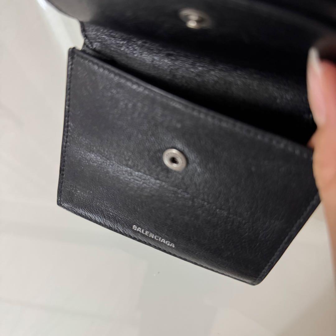 balenciaga バレンシアガ 財布 クロコ型押し シルバー　アワーグラス