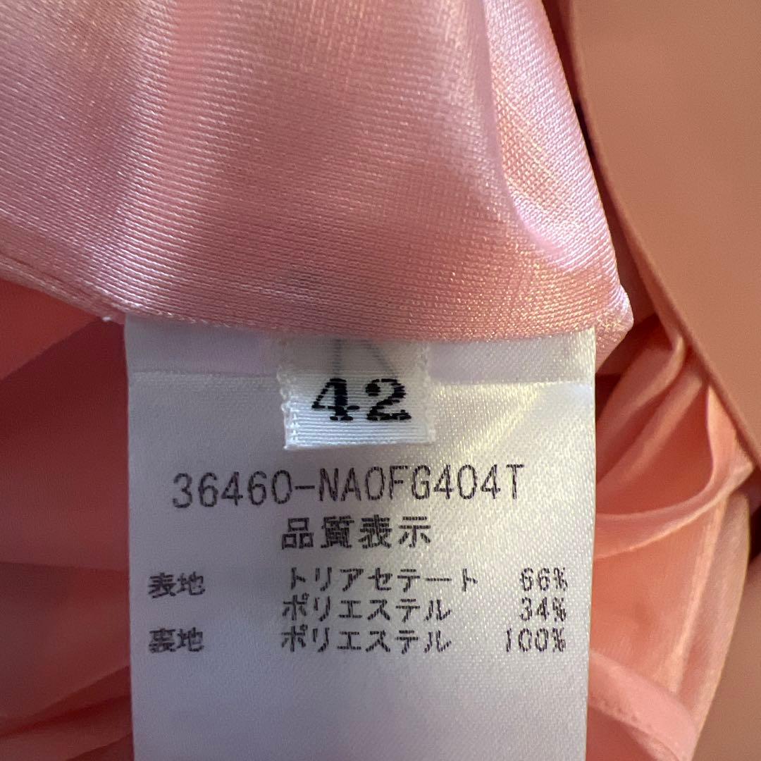 FOXEY ワンピース サイズ42 ピンク 日本製 フィット＆フレア
