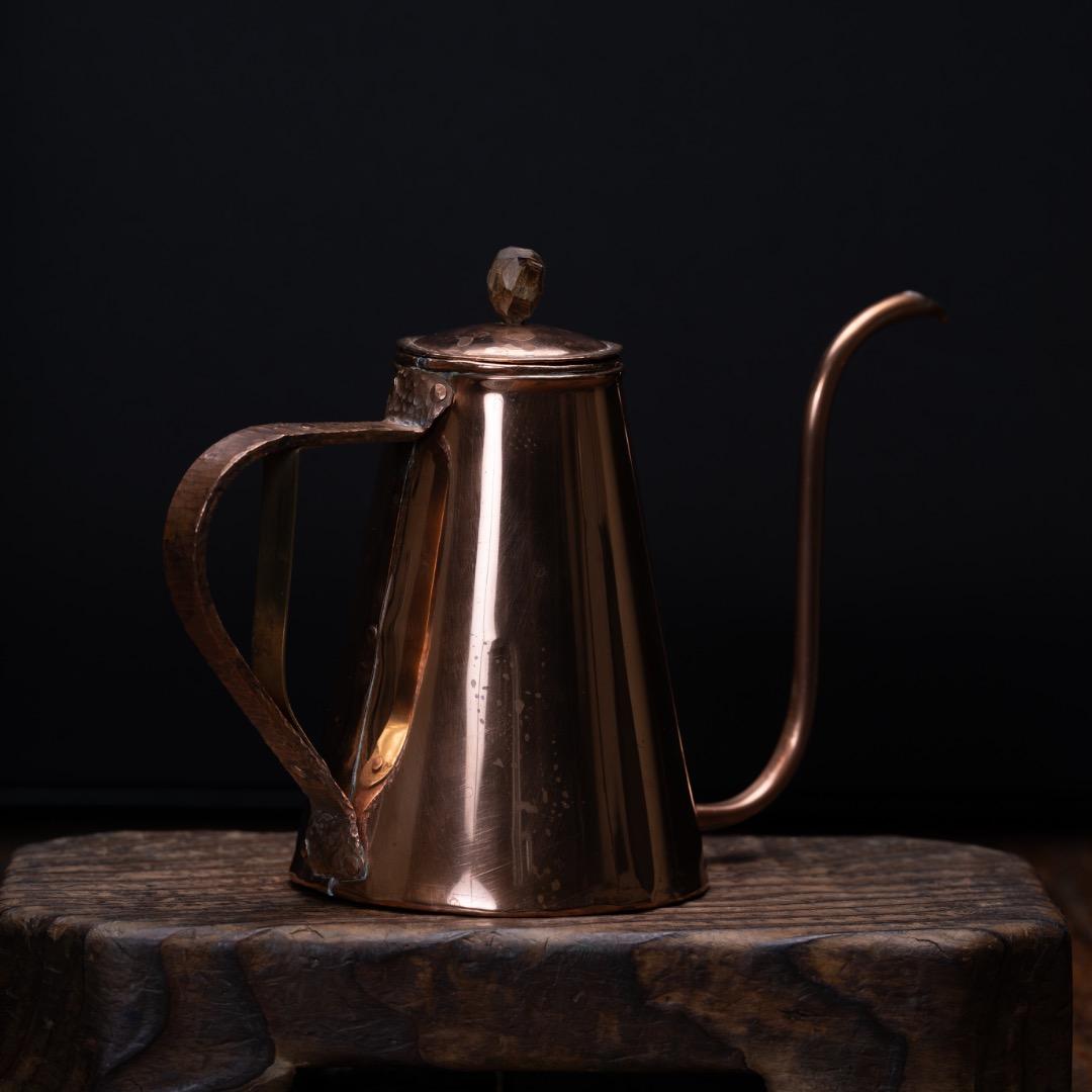 １度使用 銅製ドリップケトル 作家物 ハンドメイド コーヒー ドリップポット