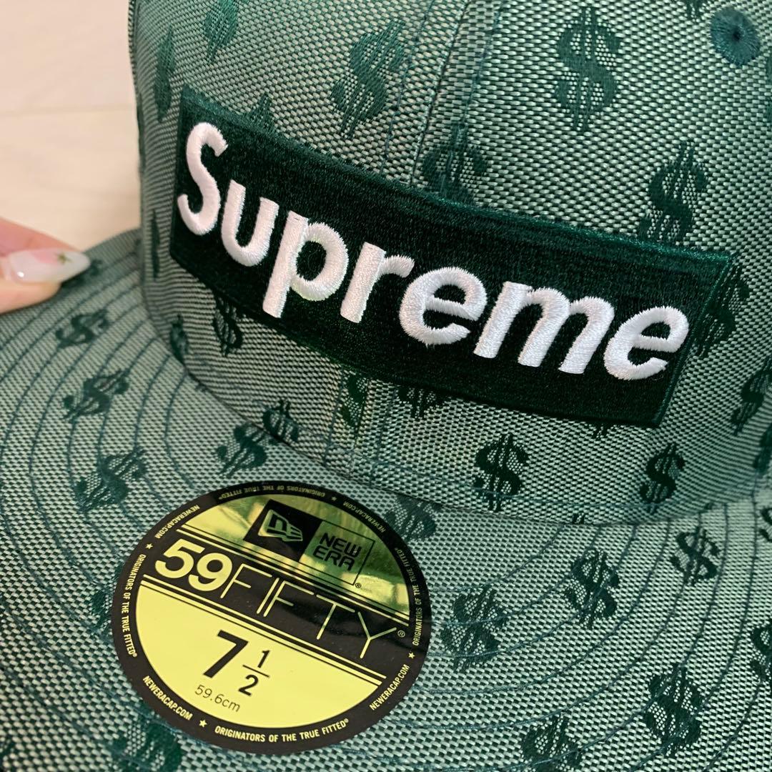 帽子 Supreme Monogram Box Logo NewEra Green