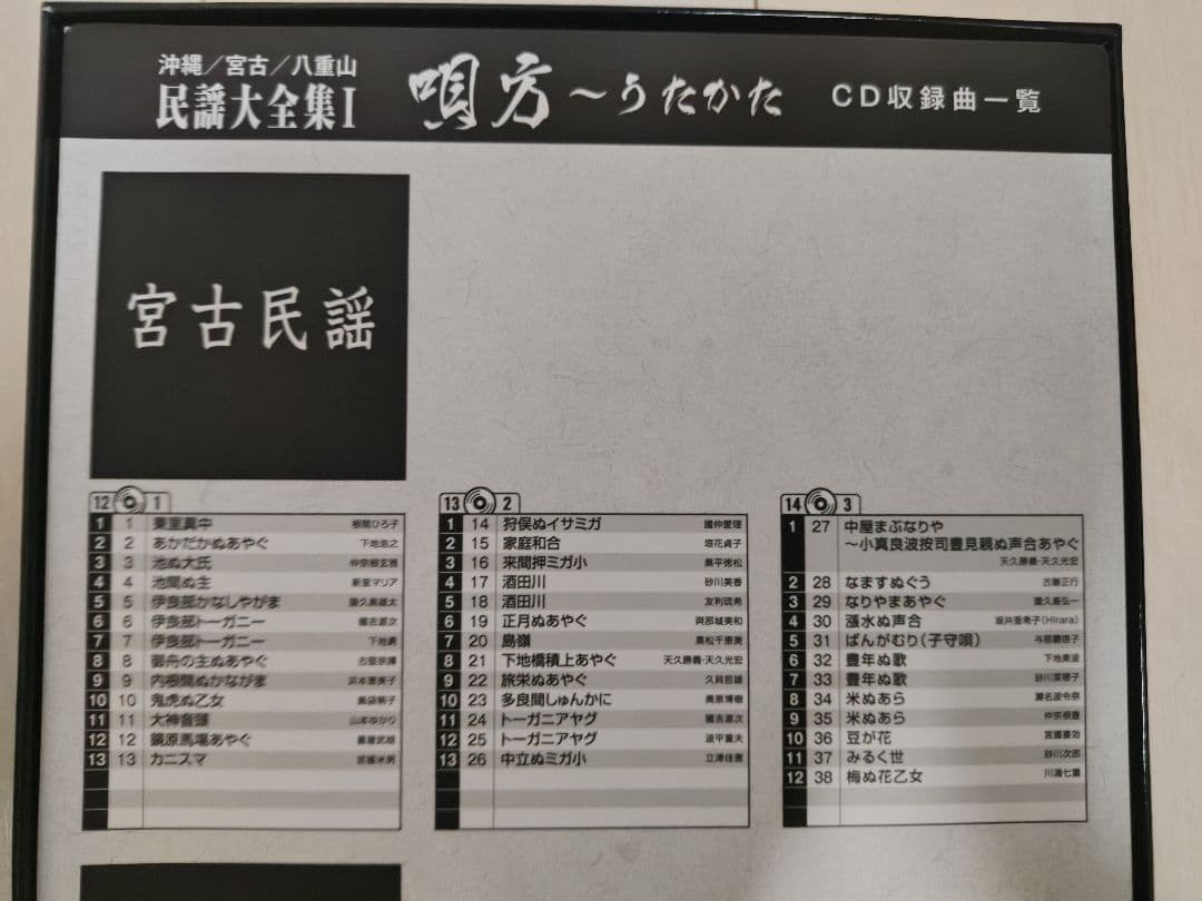 『沖縄 宮古 八重山民謡大全集（1）唄方～うたかた～』