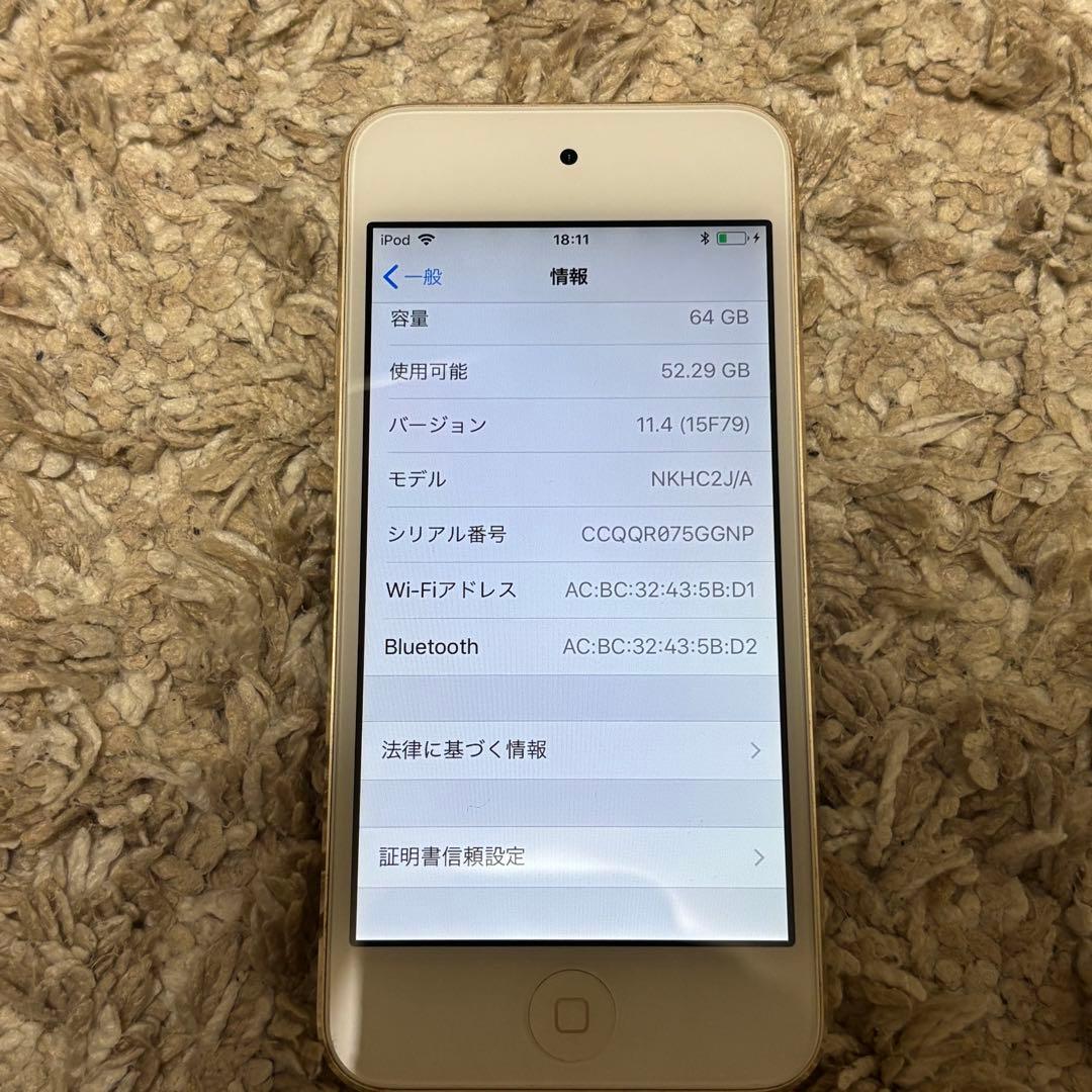 Apple iPod Touch ゴールド 第6世代 64G