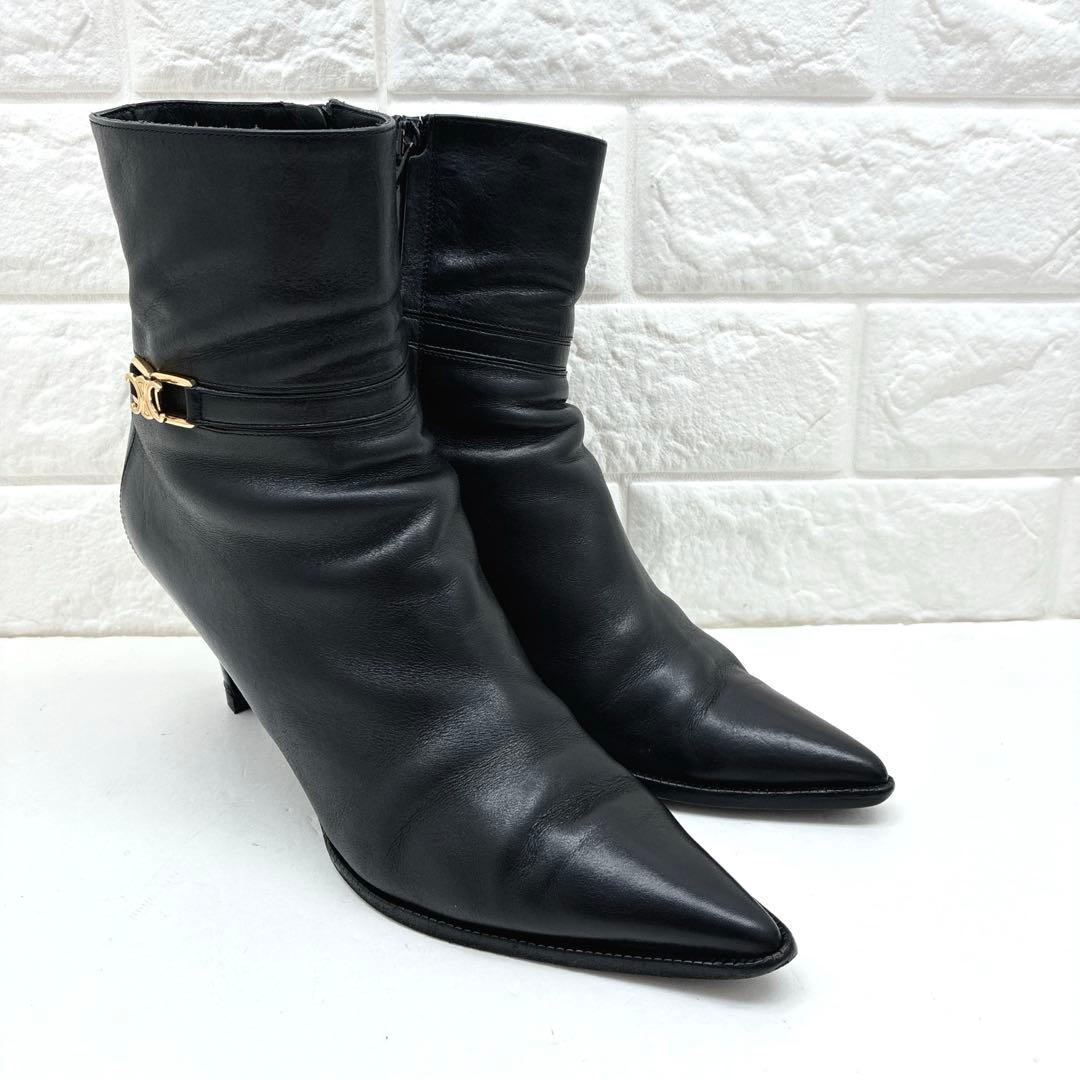 CELINE セリーヌ ベルヌイユ トリオンフ ショートブーツ ジップ24cm