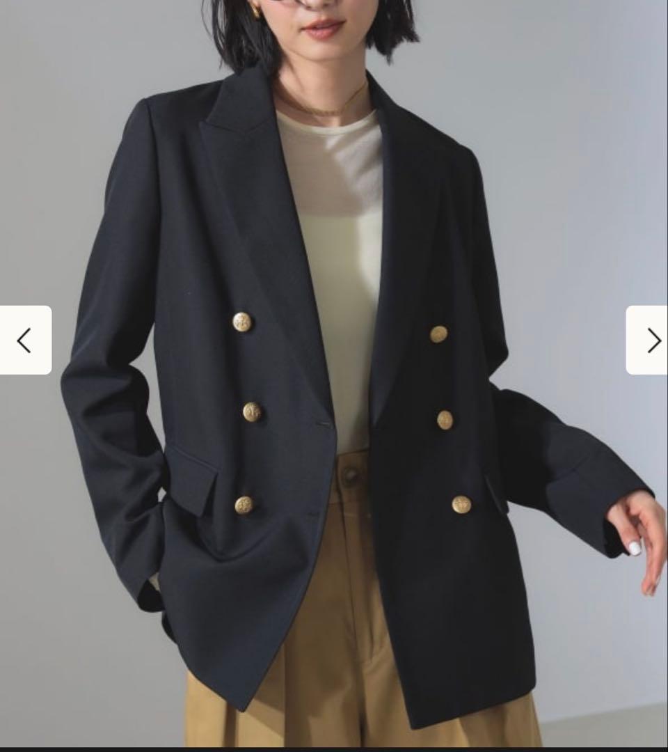 Demi-Luxe BEAMS ドライギャバジン 6ボタン ダブルジャケットM