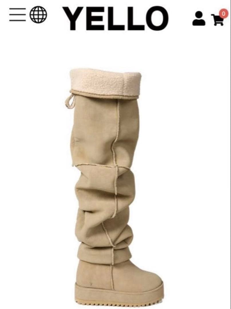 YELLO LONG BOOTS ロングブーツ　ムートン　L
