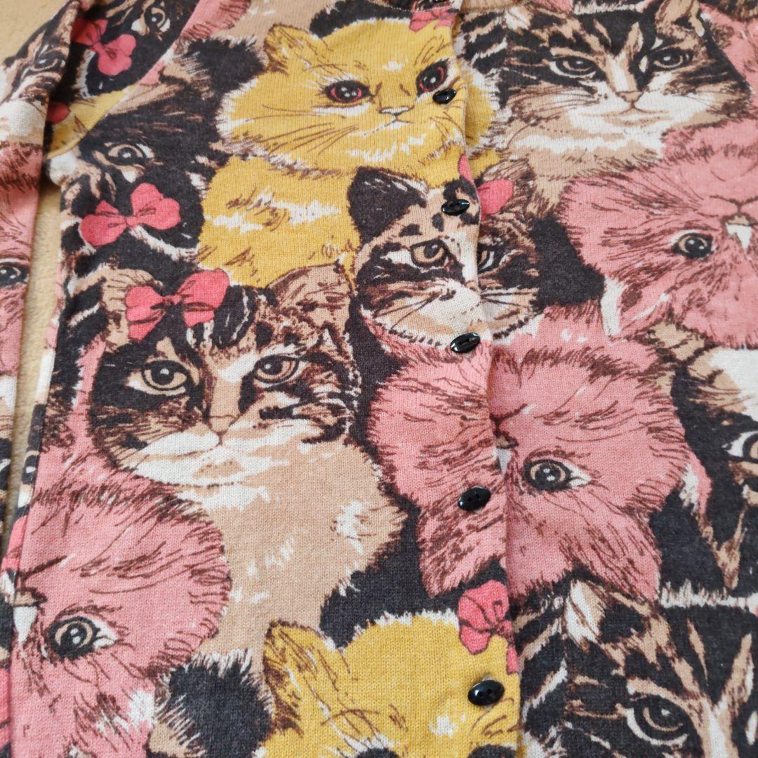 ヒステリックグラマー　カーディガン　キャット　ねこ　ヒス　レトロ