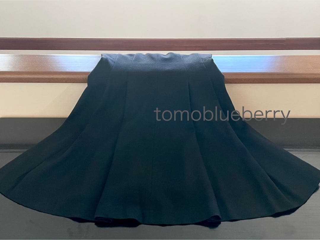 ユウイ★Theoryセオリー★フィット&フレアウールワンピース黒00
