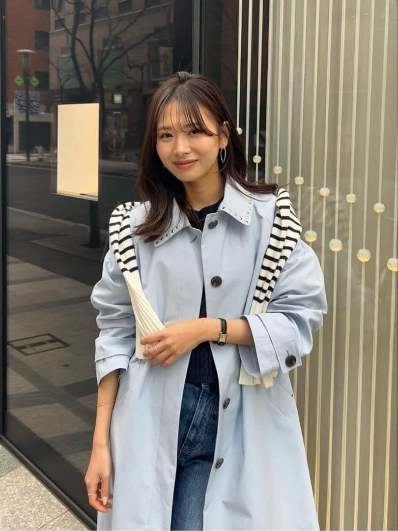 新品タグ付き☆LOUNIE☆ルーニィ　ロングコート　ライトブルー　38