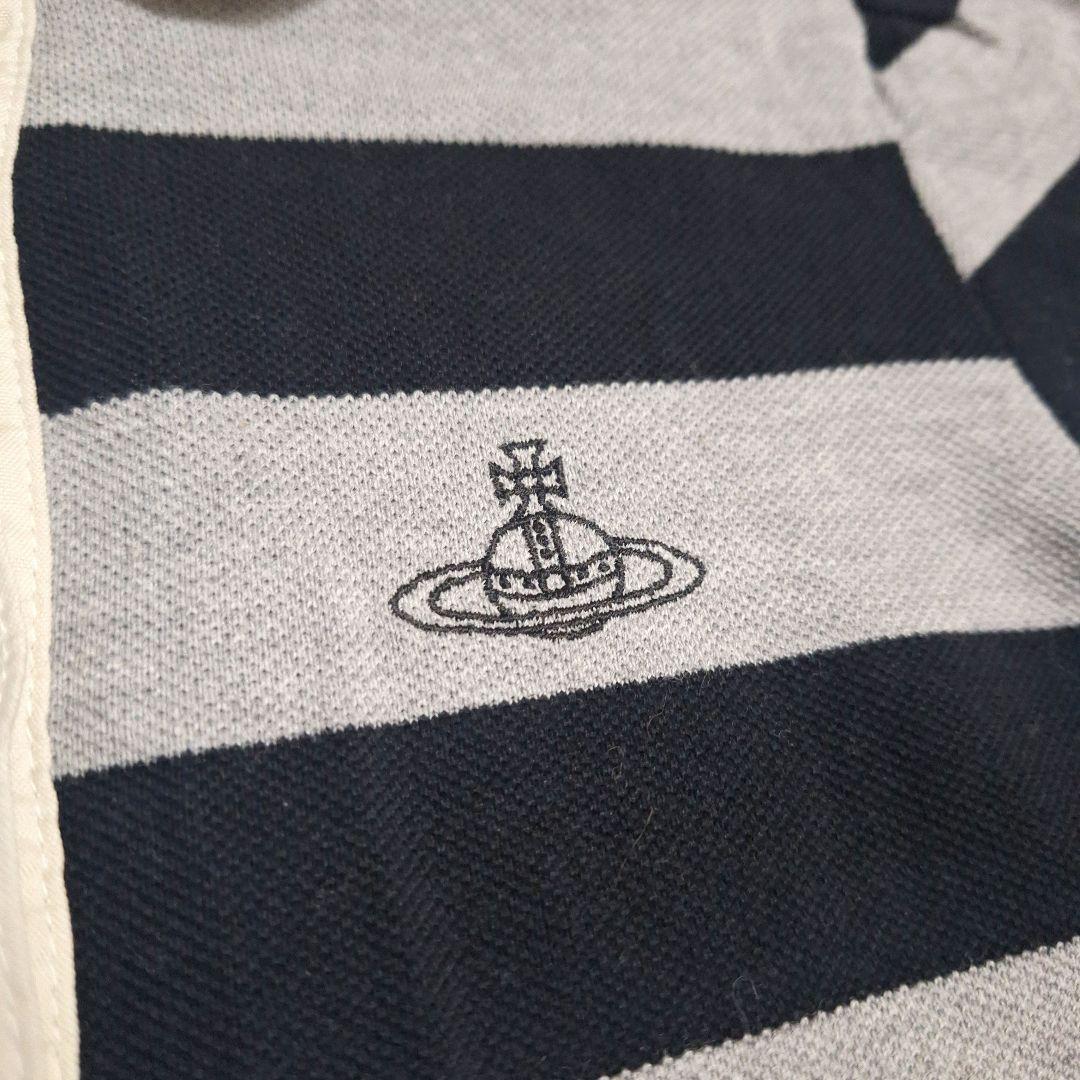 【美品】Vivienne Westwood ポロシャツ L ボーダー グレー 黒