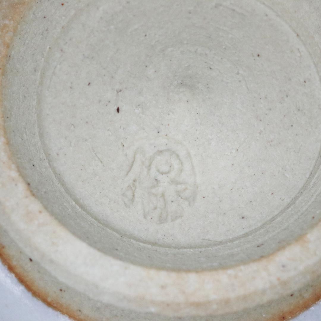 清水保考　造　白釉汲出碗　5客　共箱・栞