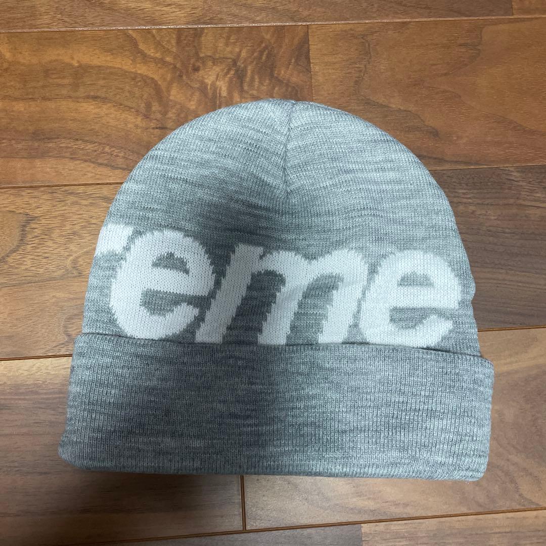 帽子 Supreme Big Logo beanie GRAY FW24