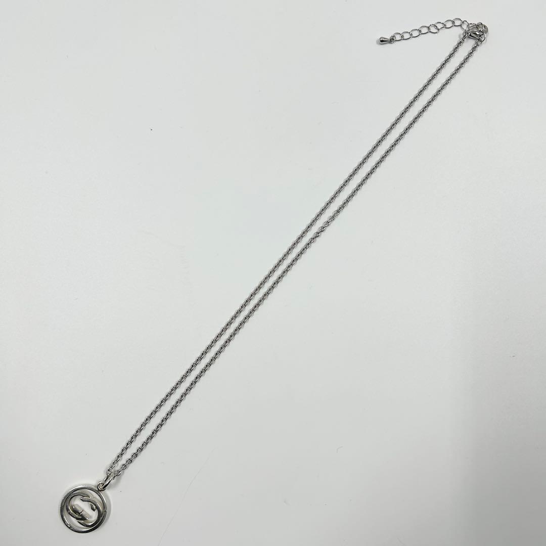 美品✨　グッチ　ネックレス　インターロッキング　シルバー　GG　Ag 925