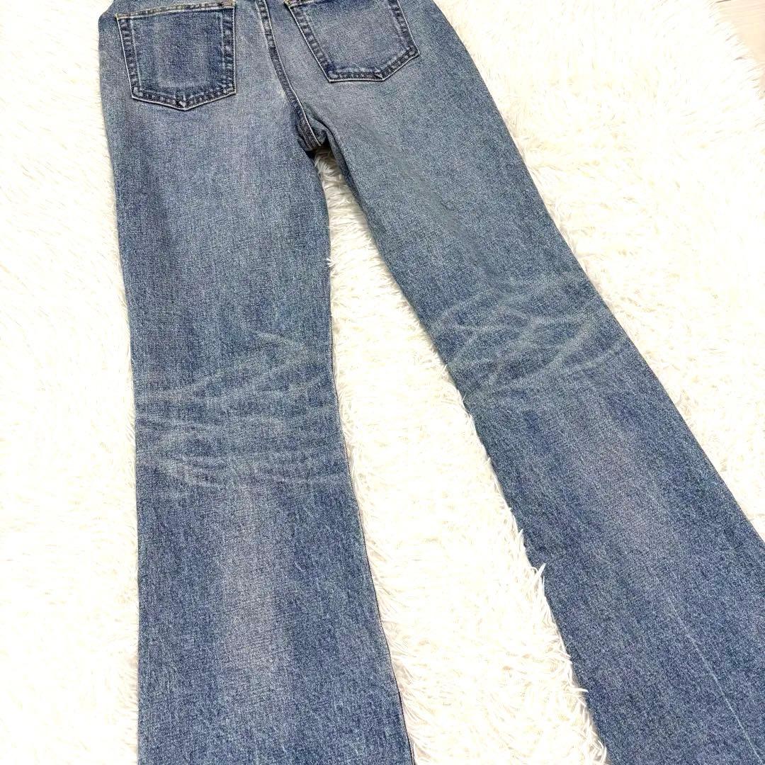 マウジー MOUSSY MVS FLARE ブーツカットデニムパンツ　ブルー25