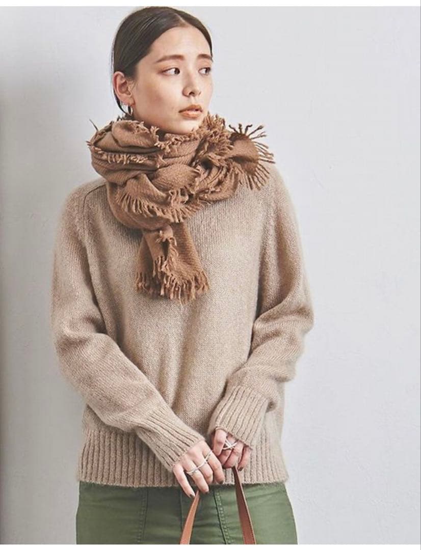 【最終SALE】elegancese エレガンセーゼ フリンジ カシミアストール
