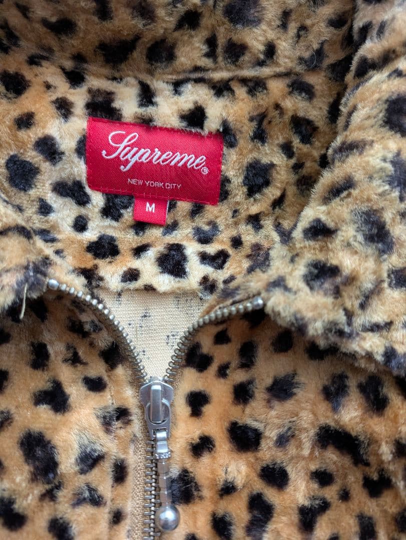 ク*キ様 Supreme Cheetah Pile Zip Up Shirt