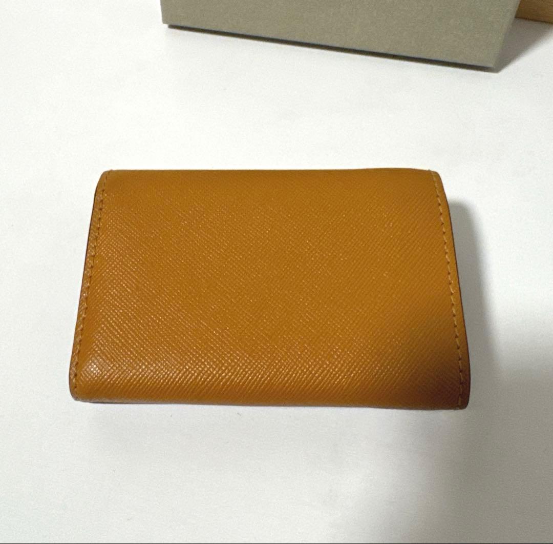 希少　MARNI マルニ ミニウォレット 三つ折り財布　キャメル　ライラック