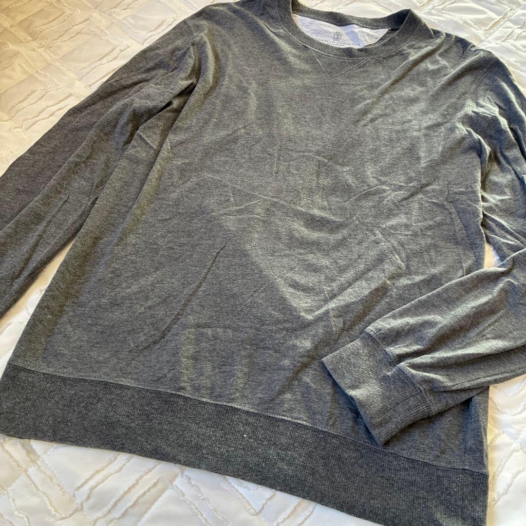 BRUNELLO CUCINELLI ネック Tシャツ 長袖 グレー