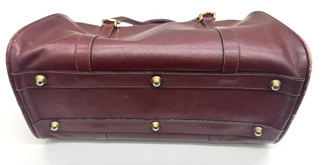 ★Cartier　カルティエ　マストライン ボストンバッグ ボルドー 鍵つき