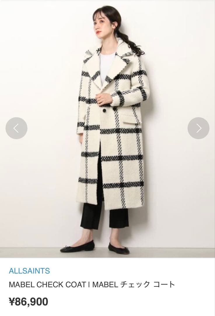 ジャケット・アウター ALLSAINTS MABEL CHECK COAT