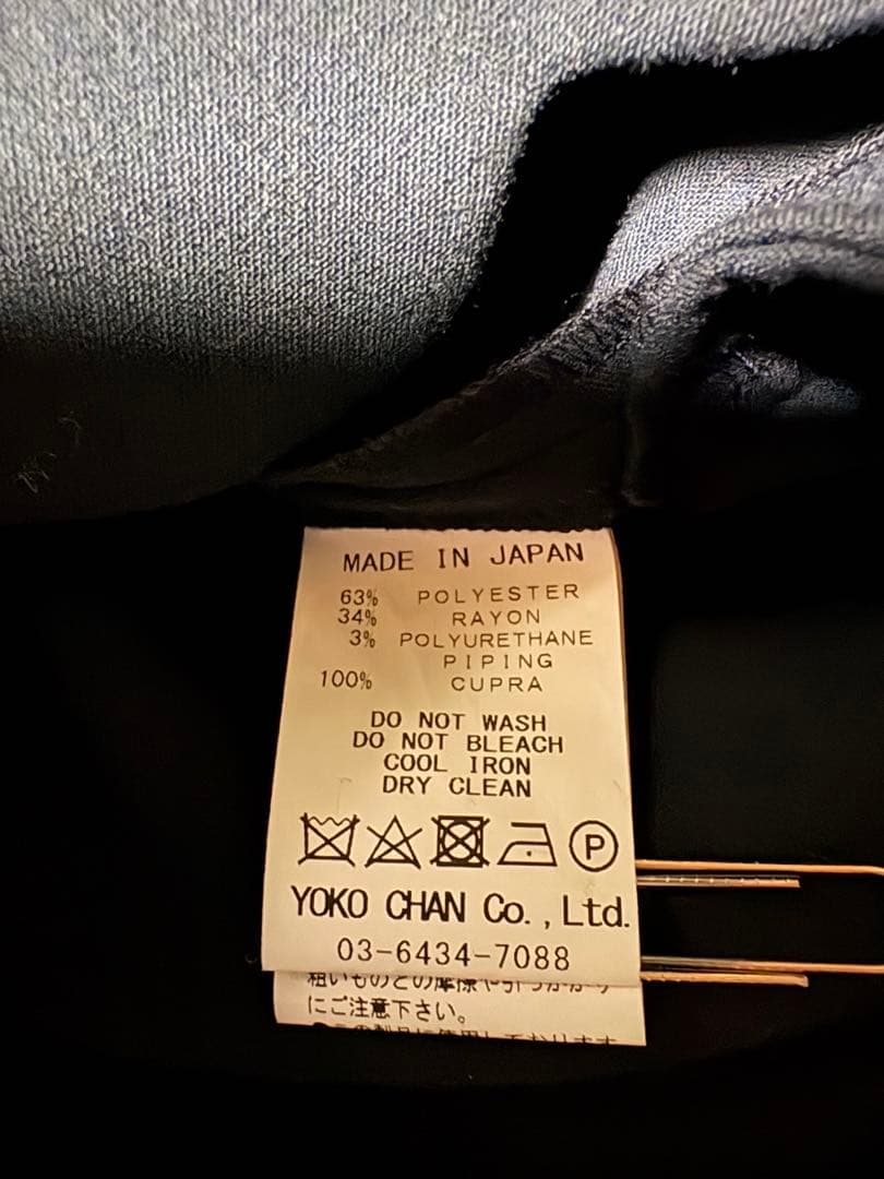 YOKO CHAN女児ネイビー パールネックレス風 ワンピース