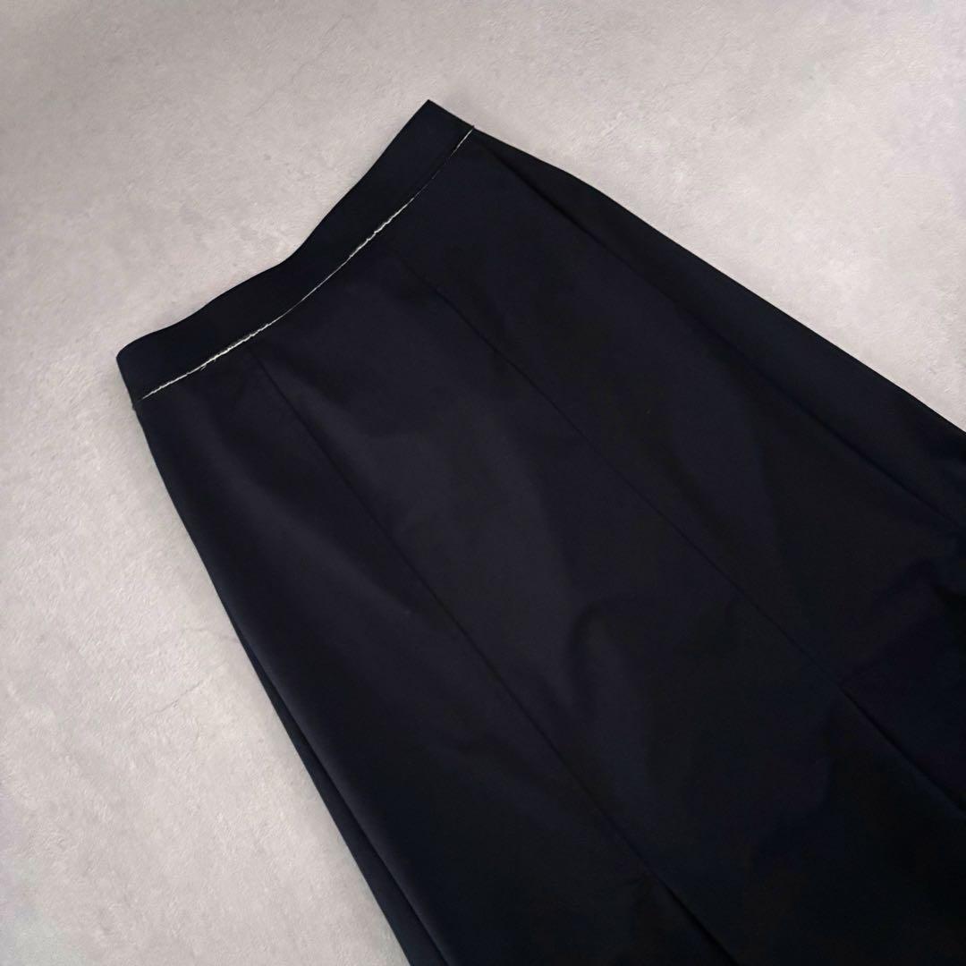 美品 ETRÉ TOKYO ボンディングマーメイドスカート M 黒 立体タック