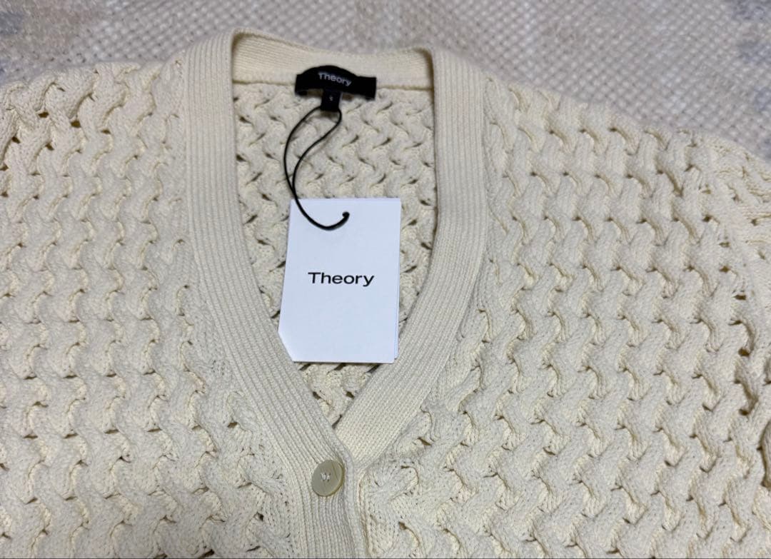 Theory セオリーアイボリー ケーブルニットカーディガン☆新品☆