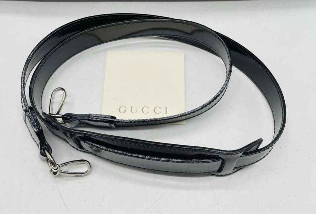 GUCCI ブラック レザー ボストンバッグ 旅行用バック グッチ