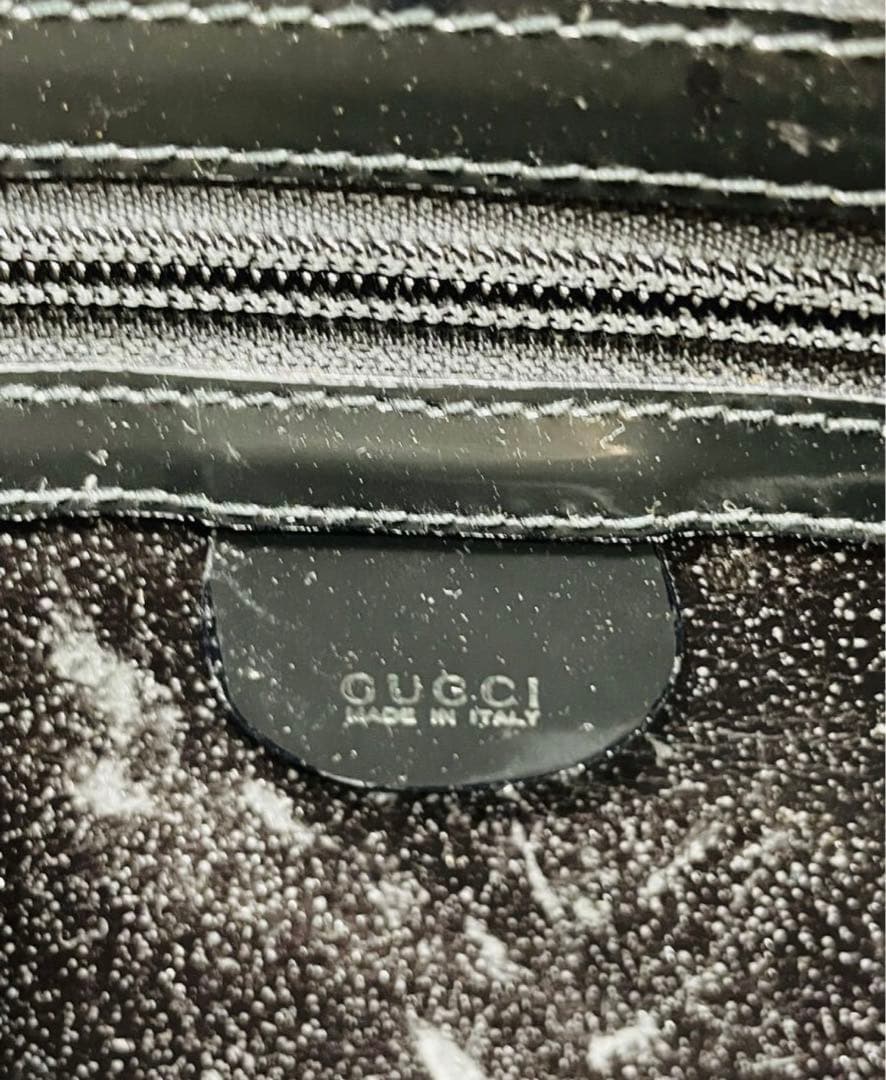 GUCCI ブラック レザー ボストンバッグ 旅行用バック グッチ
