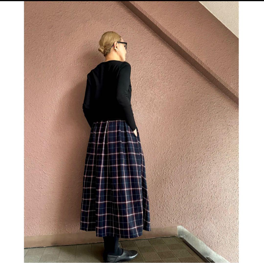 RATAさん、大人フレアスカート、タータンチェック、レギュラー丈