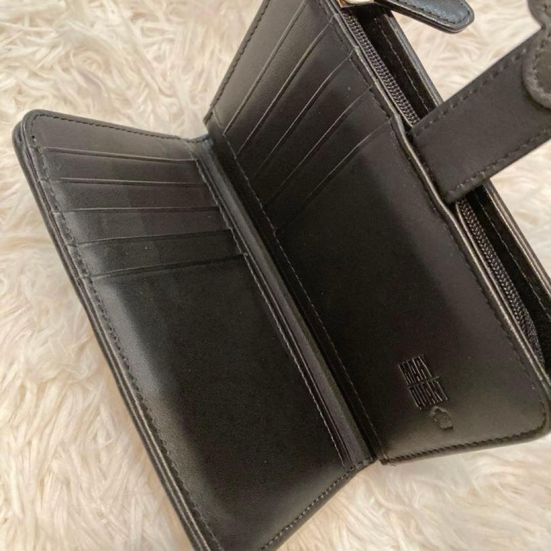 【美品】MARY QUANT デイジーパッチスナップ2 Lウォレット ベージュ