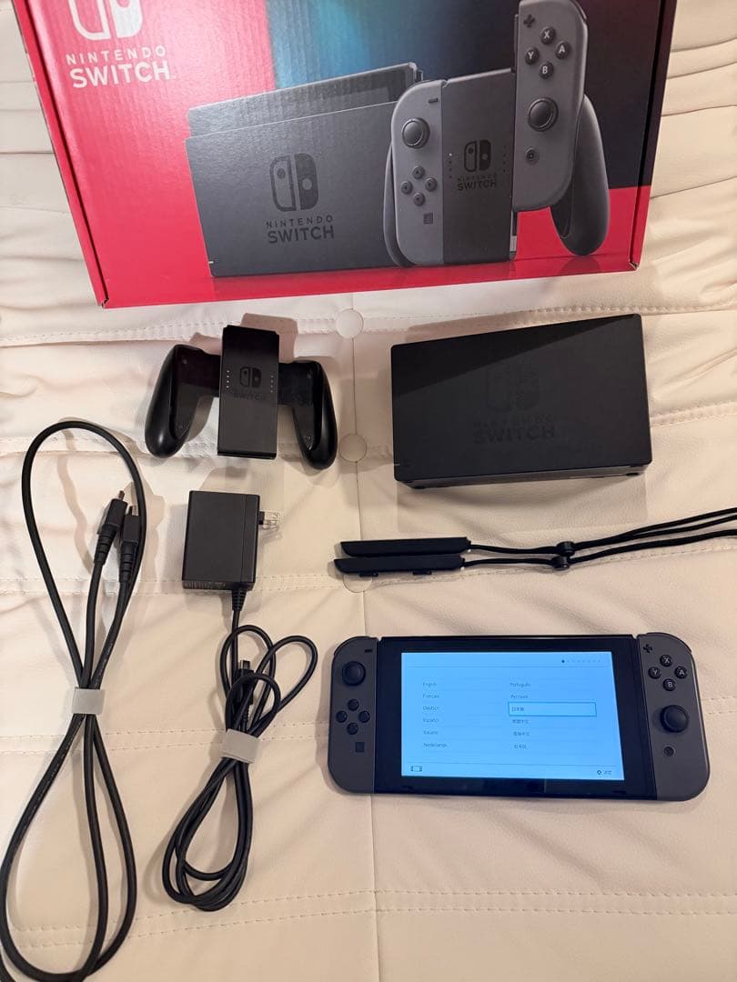 ❤︎Switch グレー本体セット ＋HORIコン＋128GB SDカード