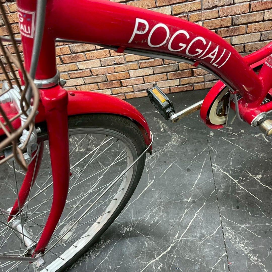 引き取り価格【94】子供用自転車 子供車 POGGIALI レッド 24インチ