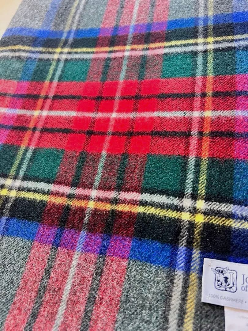 【国内正規品】ジョンストンズ　グレースチュワート　カシミア100% 大判ストール