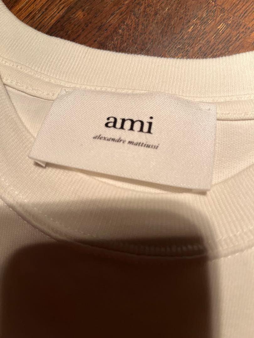 【国内正規店購入】Amiparis　アミパリス　Tシャツ　ホワイト　S 刺繍