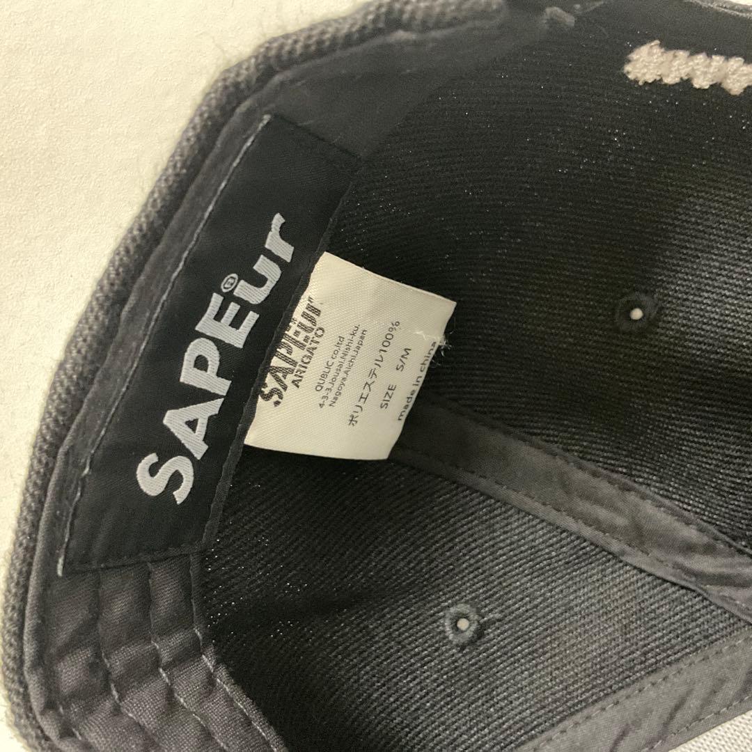 【美品！SAPEu r 黒 キャップ 1985 ブラックS/M】