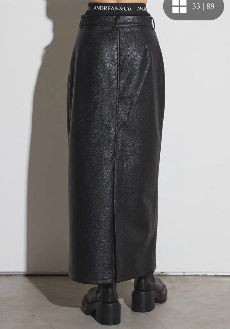 新品未使用タグ付　ANDREA＆Co レザースカート