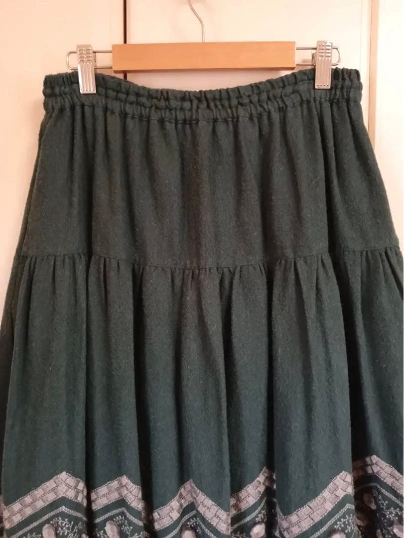 ツハルバイサマンサモスモス　刺繍ヨーク切替ブラウス　スカート　セットアップ