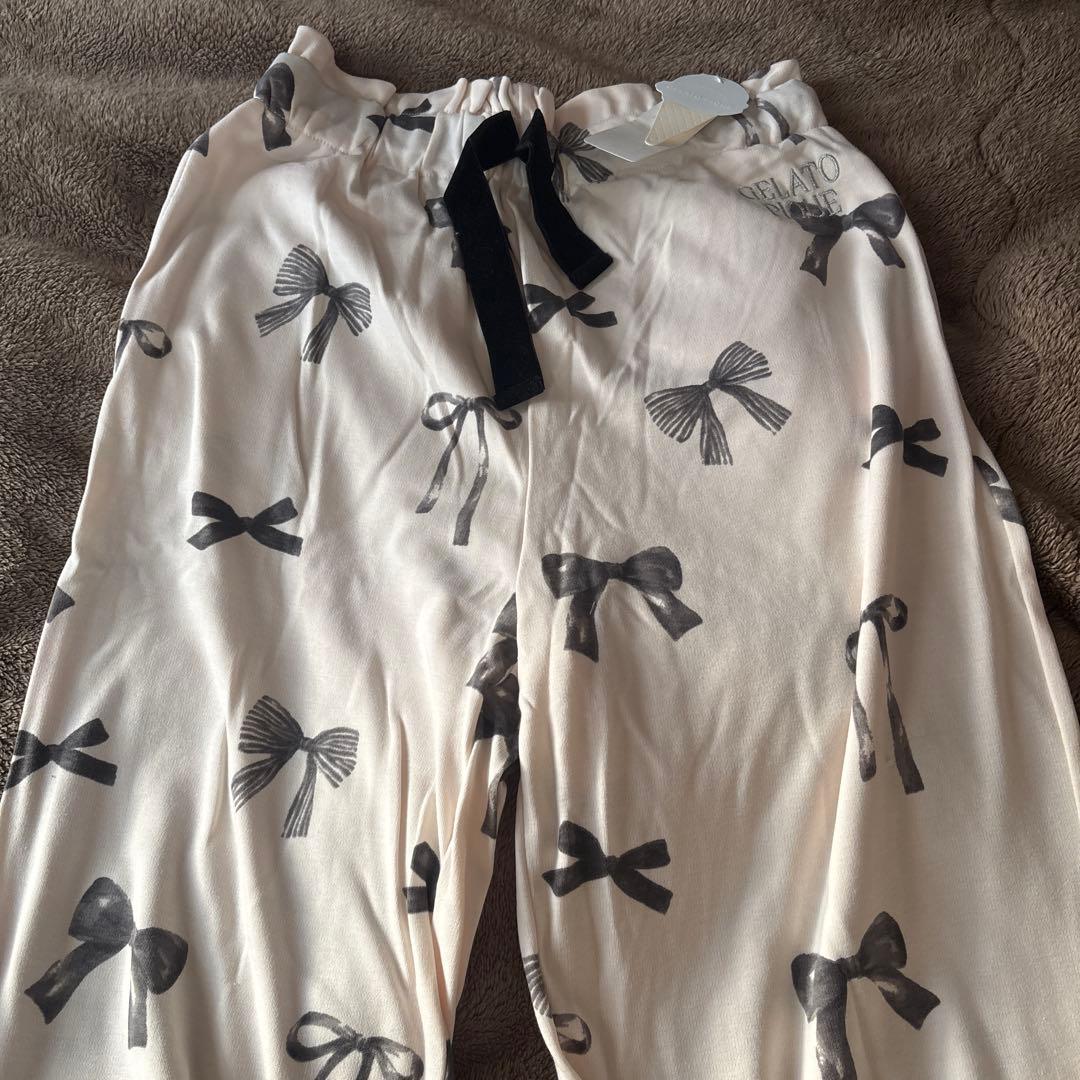 ＊新品＊リボン柄 ロングパンツ 上下セット
