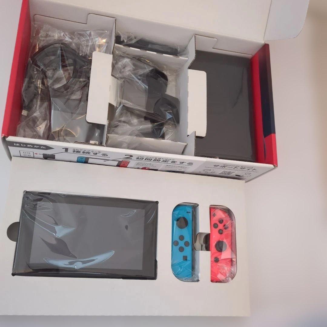 美品☆Nintendo Switch 本体 青/赤 Joy-Con付き