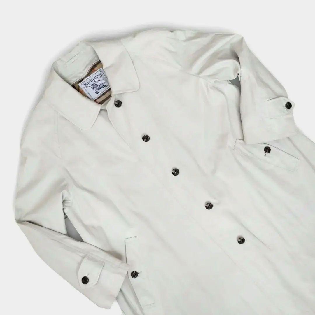 極美品✨BURBERRY バーバリー ステンカラーコート ホワイト 大きい