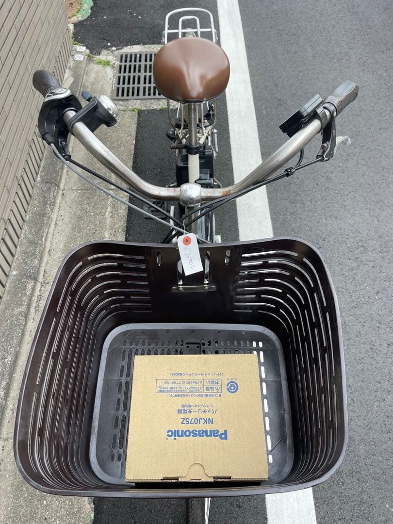 パナソニック電動アシスト自転車 ホワイト バスケット付き26DPTR02