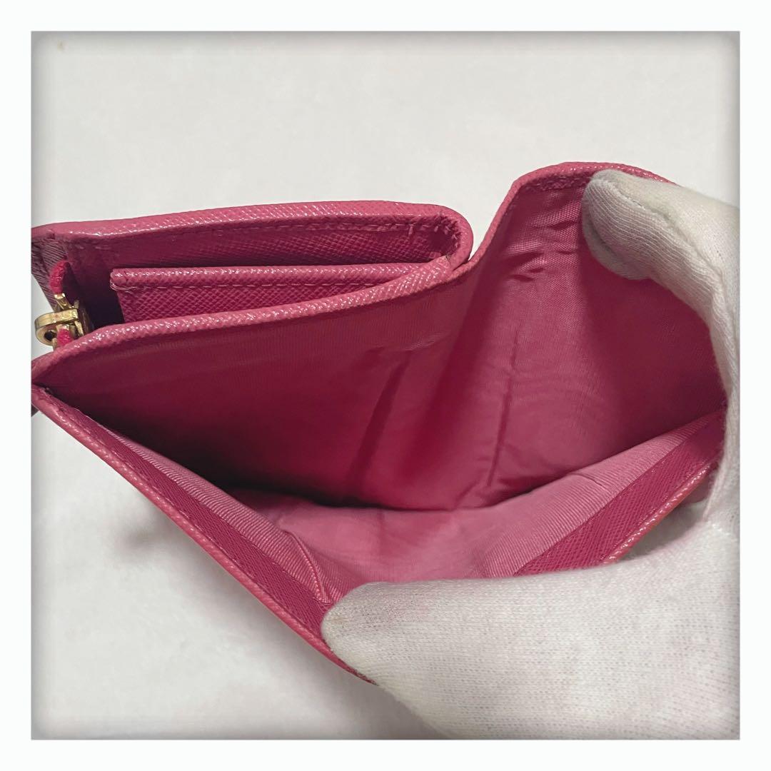 ✨レア✨ PRADA プラダ 二つ折り財布 マルチカラー ピンク系