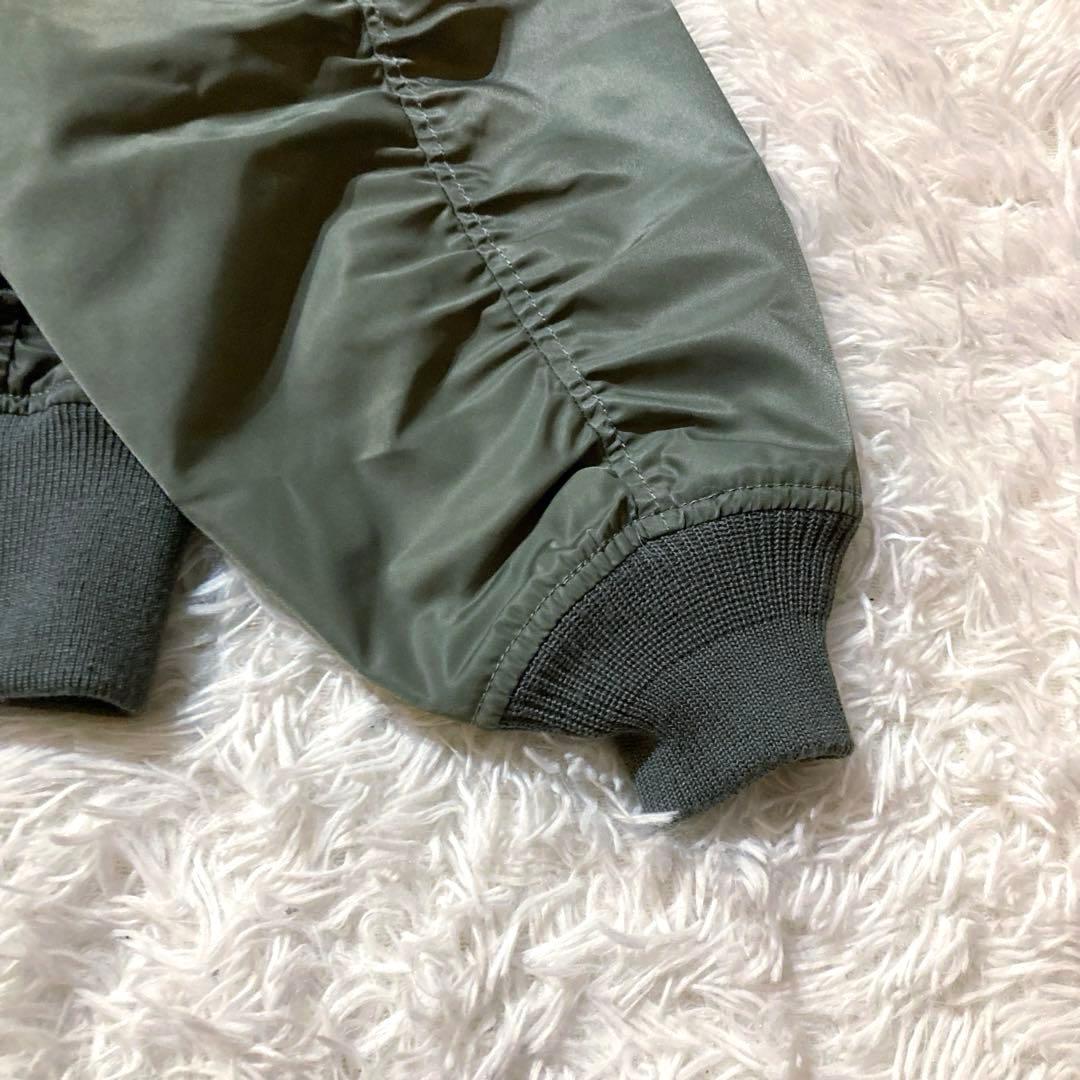 【極美品】BEAMS CRAZYパターン MA-1 ワイドフィット／オリーブ／M