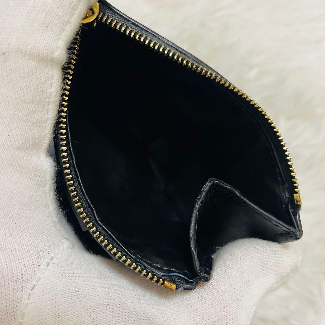 極美✨ボッテガヴェネタ 三つ折り財布 カセット レザー ブラック