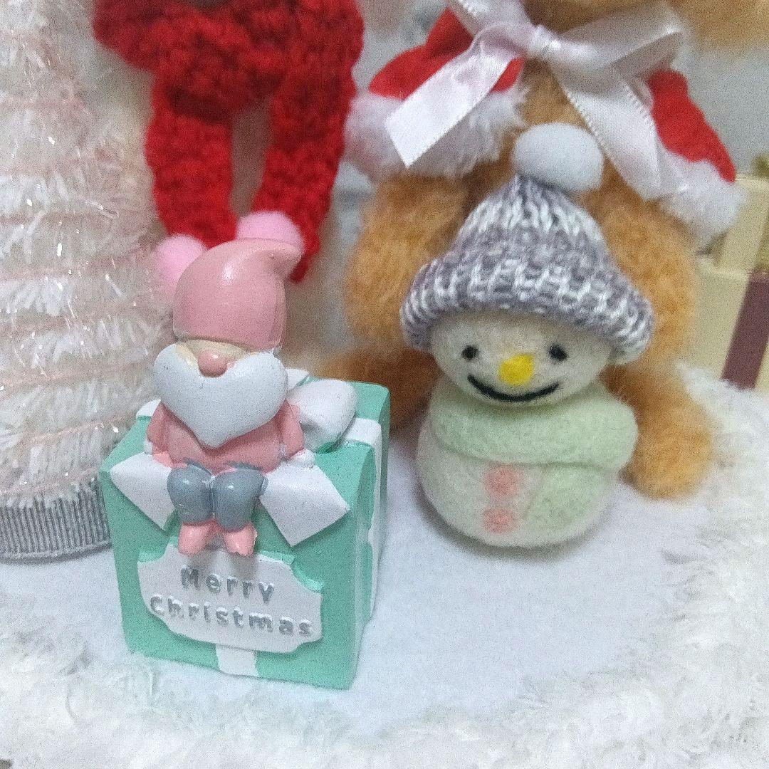 羊毛フェルト　トイプードル　クリスマス　渡邉真由美
