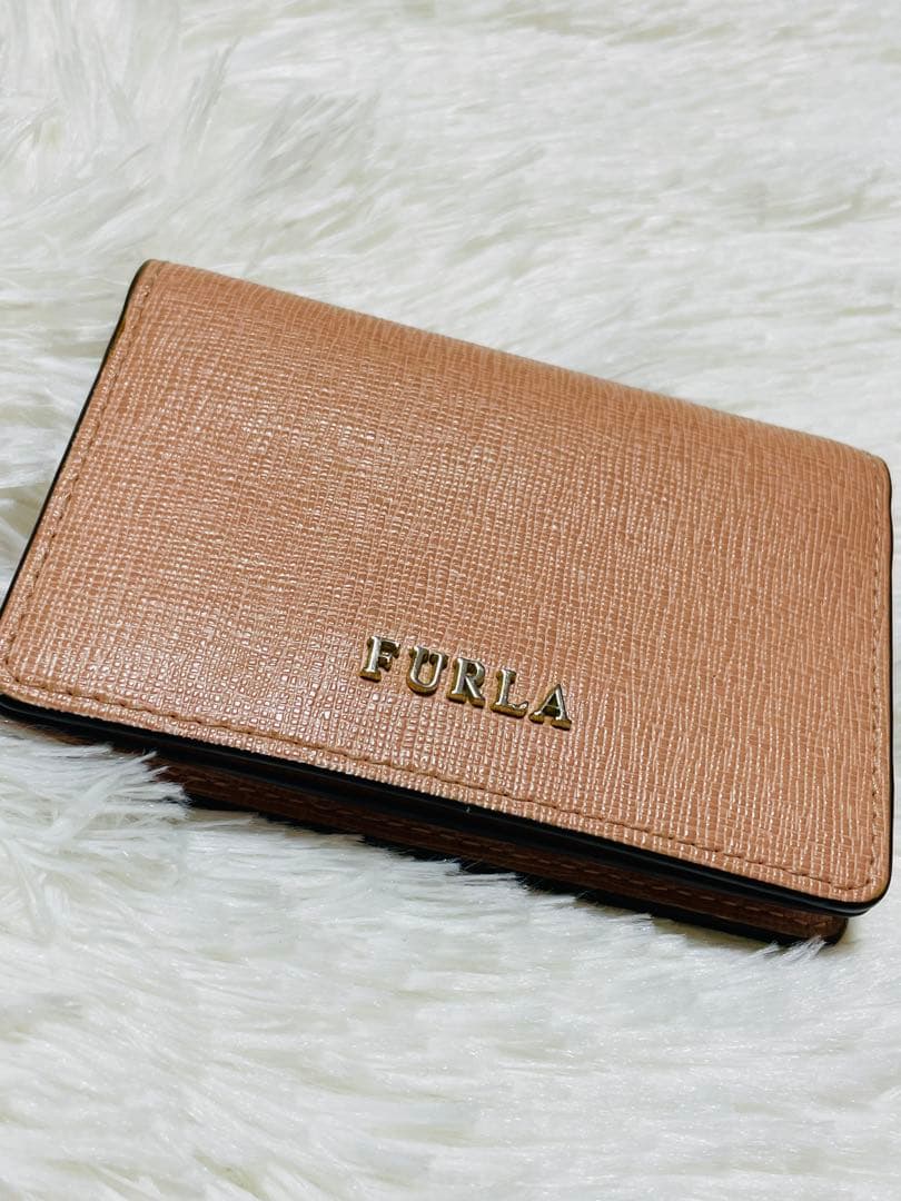 【FURLA】フルラ　名刺入れ カードケース ピンク 超美品❣️