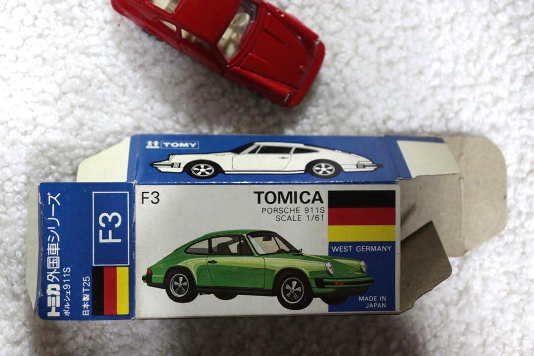 ポルシェ　911S 日本製　トミカ　F3 1976 外国車シリーズ　青箱